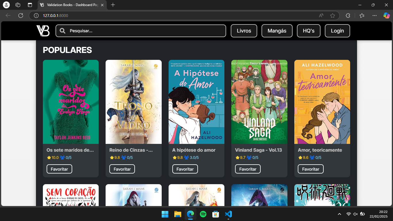 imagem da seção de livros populares