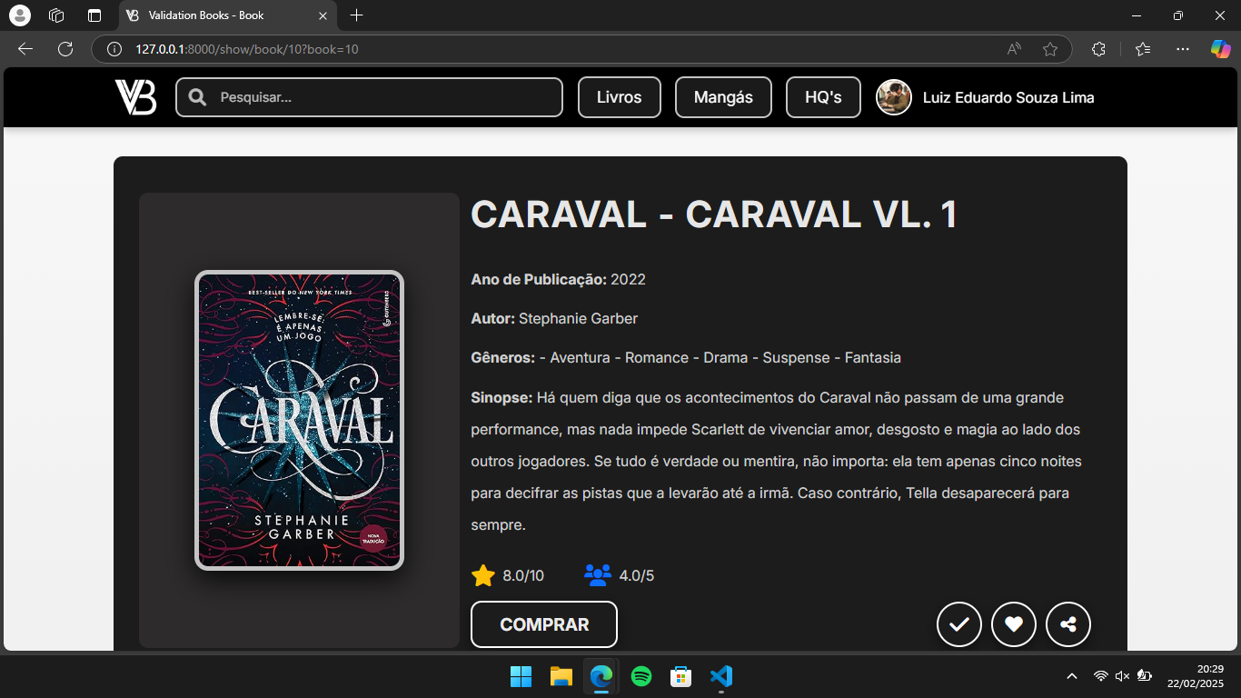 imagem da seção de livros populares